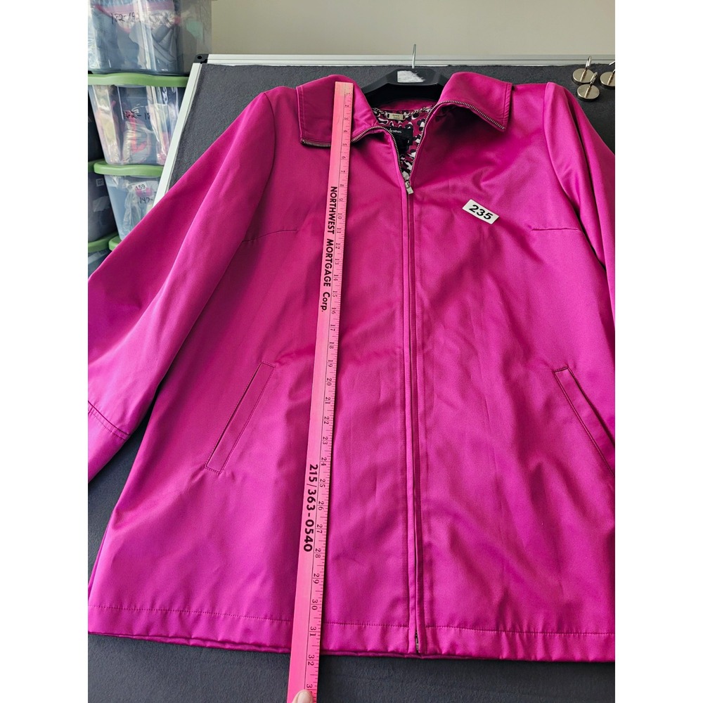 Dennis Basso Dennis by Dennis Basso Women's Pink Zip Lined Jacket Pockets XL